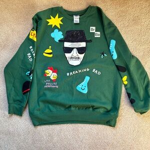 Breaking Bad Heisenberg Graphic Green Sweatshirt, Size L